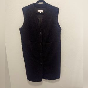 Prologue Plus Size Black Sherpa Vest Size XX Large